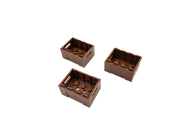 3 Lego® Eisenbahn Ladegut CITY Figur Zubehör Kisten Modern BRAUN CHEST ZUG