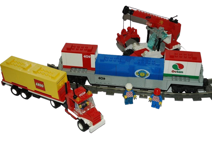 Lego 9V RC Eisenbahn TRAIN 4565 Zubehör KRAN CARGO